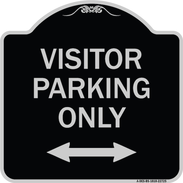 Signmission Visitor Parking Visitor Parking Heavy-Gauge Aluminum Architectural Sign, 18" x 18", BS-1818-22725 A-DES-BS-1818-22725 - main